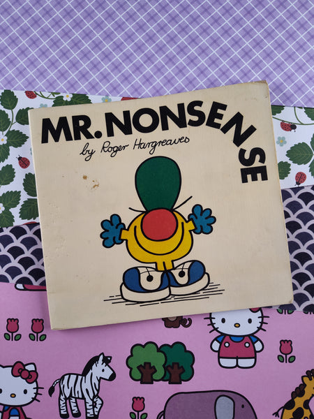 Vintage 1978 Original Mr. Men Books "Mr. Nonsense" by Roger Hargreaves, Softcover