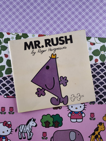 Vintage 1978 Original Mr. Men Books "Mr. Rush" by Roger Hargreaves, Softcover