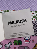 Vintage 1978 Original Mr. Men Books "Mr. Rush" by Roger Hargreaves, Softcover
