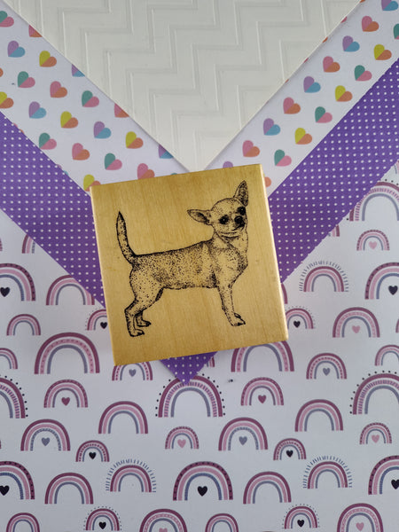 Vintage Stamp Gallery #24015 Chihuahua Wooden Block/Rubber Stamp