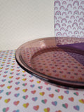 Vintage Pyrex #209 Cranberry Glass Pie Pan Plate Flat Rim, Excellent Shape