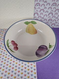 Vintage Pfaltzgraff Hopscotch Basketweave Large Serving Bowl 8.75", Like New