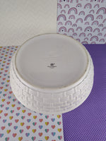 Vintage Pfaltzgraff Hopscotch Basketweave Large Serving Bowl 8.75", Like New