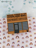 Vintage 1989 The Cat's Meow Wooden Village Block "Wells, Fargo & Co. Overland Mail"