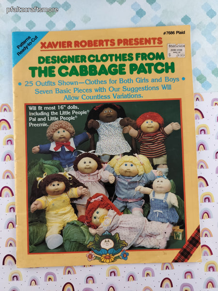 Vintage 1984 Xavier Roberts Presents Designer Clothes From the Cabbage Patch Softcover Booklet