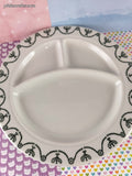 Vintage OPCO Syracuse China F-2 Large Divided Dinner Serving Plate 11"