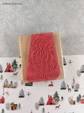 Vintage JRL Designs Beary Christmas Teddy Bear Q288 Wooden Block/Rubber Stamp