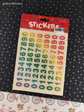 Vintage 1993 Gibson Greetings Rainbow Numbers, 2 Sheets New & Sealed