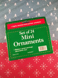 Vintage Set of 24 Mini Ornaments Handpainted Polystone NEW & Sealed