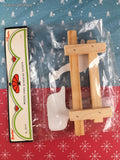 Vintage Darice Craft Supplies No. 091162 Noel Goose Wooden Fence w/Painted Cutouts NEW & Sealed