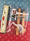 Vintage Darice Craft Supplies No. 091162 Noel Goose Wooden Fence w/Painted Cutouts NEW & Sealed