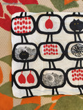 Ikea Cats & Apples Red White Black Standard Sized Pillowcase, Set/2
