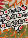 Ikea Cats & Apples Red White Black Standard Sized Pillowcase, Set/2