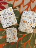 Cats Dogs Fishbones Queen Sized Bed Sheet Set Fitted, Flat, 2 Pillowcases