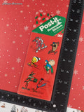 Vintage 1991 Looney Tunes Christmas Ice Skating Post-It Removable Stickers, New/Sealed