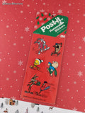 Vintage 1991 Looney Tunes Christmas Ice Skating Post-It Removable Stickers, New/Sealed