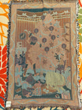 Vintage Goodwin Weavers Classic Winnie the Pooh Christmas  42" x 62" Tapestry Throw Blanket, Like New
