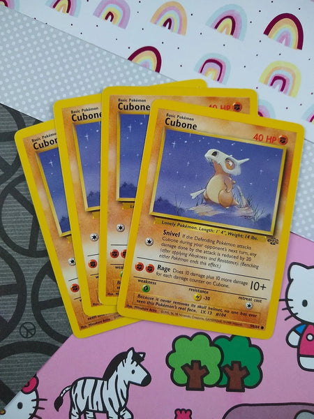 Vintage Common - Set/4 Cubone Jungle Non-Holo Pokemon Cards 50/64 - LP Pfaltzcraftsmore Vintage Common - Set/4 Cubone Jungle Non-Holo Pokemon Cards 50/64 - LP Pfaltzcraftsmore