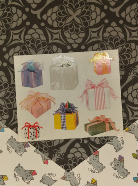Vintage Mrs. Grossman's "Colorful Gift Boxes" Half Sticker Sheet, Unused