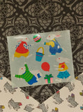 Vintage Mrs. Grossman's "Easter Bunnies" Half Sticker Sheet, Unused