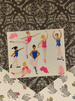 Vintage Mrs. Grossman's "Ballet Ballerinas" Half Sticker Sheet, Unused