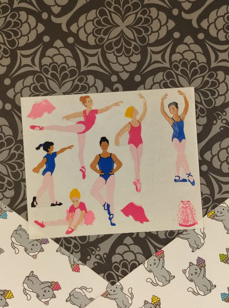 Vintage Mrs. Grossman's "Ballet Ballerinas" Half Sticker Sheet, Unused