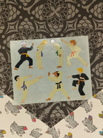 Vintage Mrs. Grossman's "Karate Martial Arts" Half Sticker Sheet, Unused