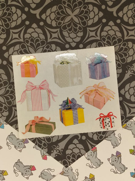 Vintage Mrs. Grossman's "Colorful Gift Boxes" Half Sticker Sheet, Unused