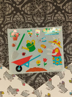 Vintage Mrs. Grossman's "Garden Bunny" Half Sticker Sheet, Unused
