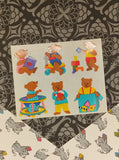 Vintage Mrs. Grossman's "Teddy Bear Playtime" Half Sticker Sheet, Unused