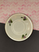 Vintage Violets Floral Purple Flowers Teacup Saucer Nice & Clean