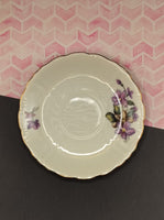 Vintage Violets Floral Purple Flowers Teacup Saucer Nice & Clean