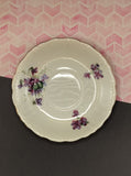Vintage Violets Floral Purple Flowers Teacup Saucer Nice & Clean