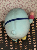 Gokigen Odekake Kawaii Blue Penguin w/Ice Cream Small 6.5” Plush Round 1 Toy NWT