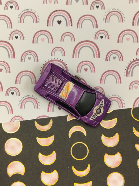 Vintage 2000 Hot Wheels, Diecast Purple Racer, Loose Toy, Clean