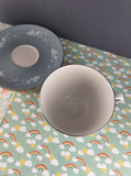 Vintage Royal Doulton England Translucent China REFLECTION T.C. 1008 Tea Cups w/Saucers Set/2
