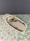 Vintage Pfaltzgraff Jamberry Ceramic Butter Scoot / Spoon Rest, 7.75"