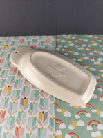 Vintage Pfaltzgraff Jamberry Ceramic Butter Scoot / Spoon Rest, 7.75"