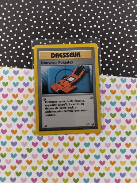 Vintage Uncommon (French) - New Pokedex (Nouveau Pokedex) Neo Genesis Non-Holo Pokemon Card 95/111 - LP