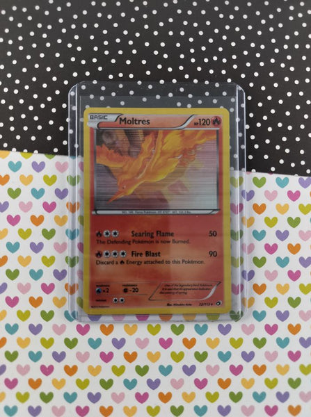 Pokemon TCG - Moltres Legendary Treasures Holographic Pokemon Card 22/113 - NM