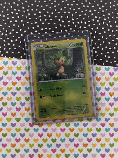 Pokemon TCG - Chespin McDonald's Promo Pokemon Holographic Card 2/12 - NM