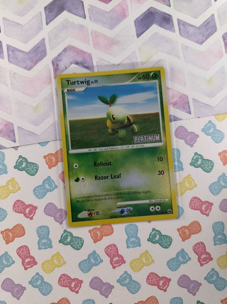 Pokemon TCG - Turtwig Platinum Stamped Reverse Holo Card 77/106 - LP
