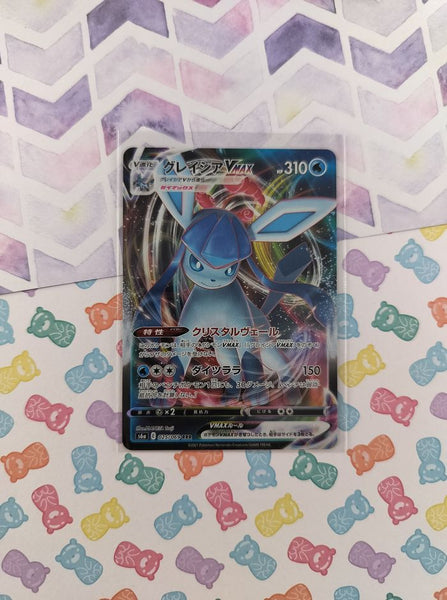 Pokemon TCG (Japanese) Ultra Rare Glaceon VMAX Full Art Holo Card 025/069 - MP/Creased
