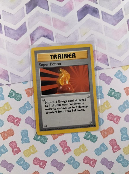 Vintage Uncommon - Shadowless Super Potion Base Set Non-Holo Pokemon Card 90/102 - VG (B)