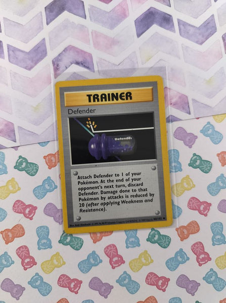 Vintage Uncommon - Shadowless Defender Base Set Non-Holo Pokemon Card 80/102 - LP