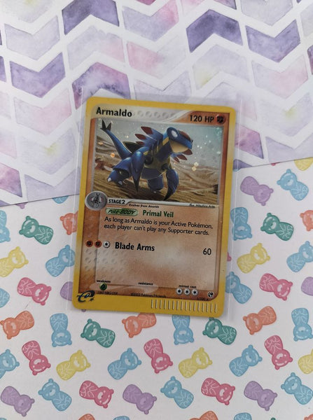 Vintage Rare - Armaldo Sandstorm Holographic Pokemon Card 1/100 - MP/Creased