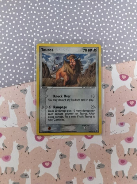 Vintage Rare - Tauros EX FireRed & LeafGreen Holographic Pokemon Card 16/112 - LP
