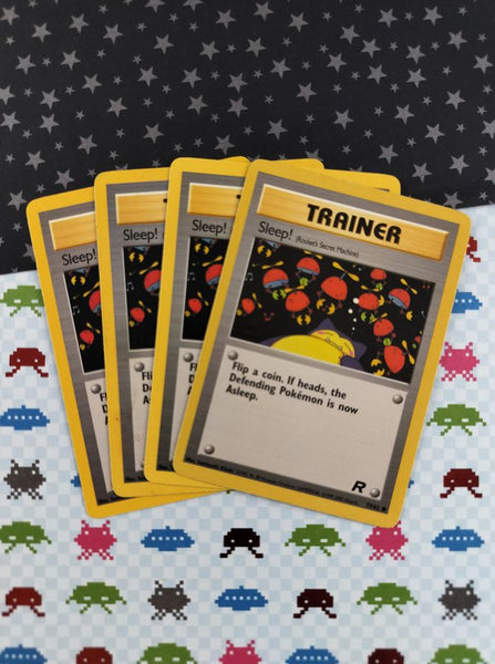 Vintage Common - Set/4 Sleep! (Rocket's Secret Machine) Team Rocket Non-Holo Trainer Pokemon Cards 79/82 - LP