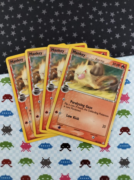 Vintage Common- Set/4 Mankey Holon Phantoms Non-Holo Pokemon Cards 70/110 - LP