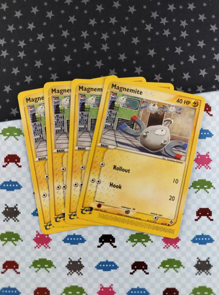 Vintage Common- Set/4 Magnemite ex Dragon Non-Holo Pokemon Cards 61/97 - LP